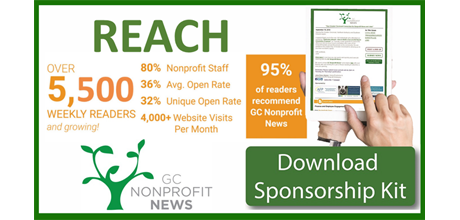 GC Nonprofit News logo and Reach banner
